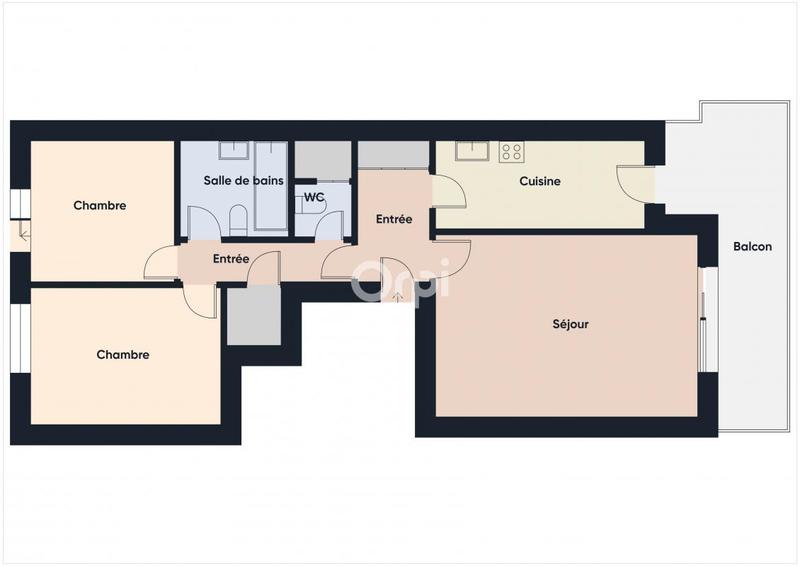 Appartement - 67 m² - 3 pièces