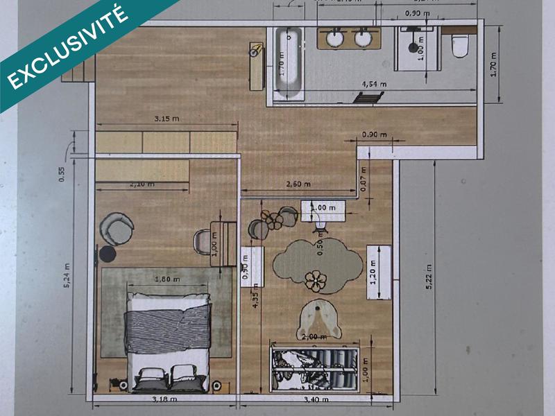 Appartement - 95 m² - 4 pièces