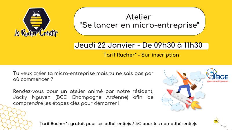 Atelier "Se lancer en micro-entreprise"