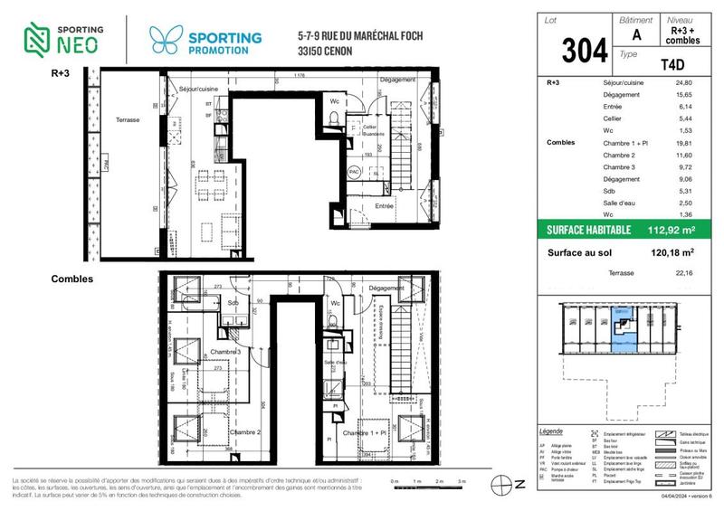Appartement - 96 m² - 4 pièces