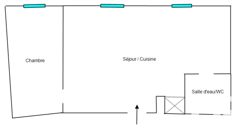 Appartement - 27 m² - 2 pièces