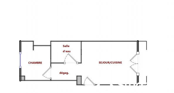 Appartement - 28 m² - 2 pièces