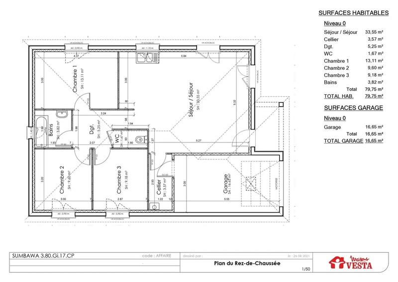 Maison - 87 m² - 5 pièces