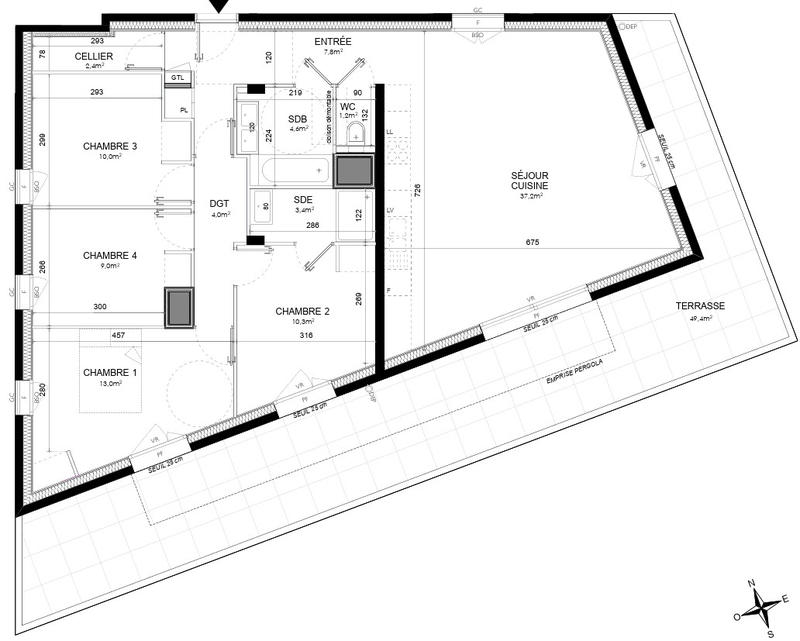 Appartement - 103 m² - 5 pièces