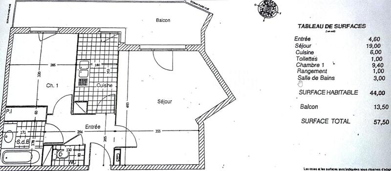 Appartement - 44 m² - 2 pièces