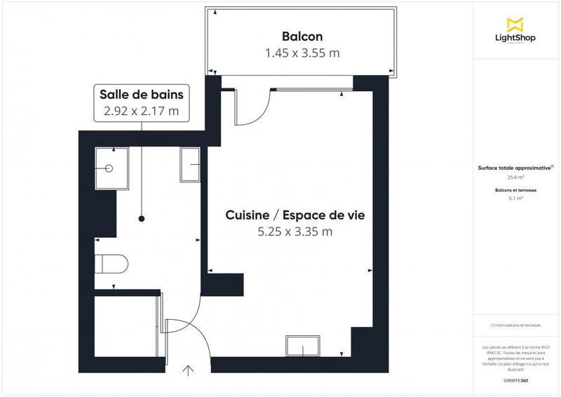 Appartement - 27 m² - 1 pièce