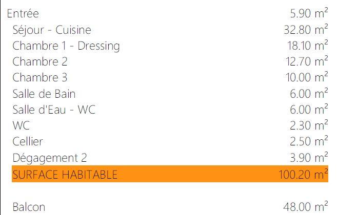 Appartement - 100 m² - 4 pièces