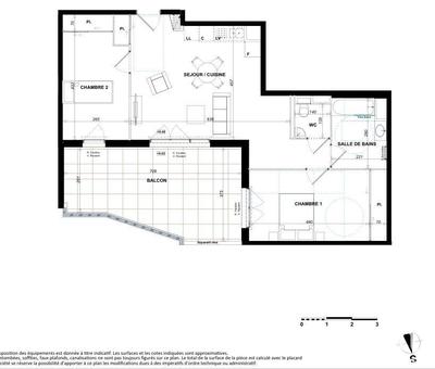 Appartement - 66 m² - 3 pièces