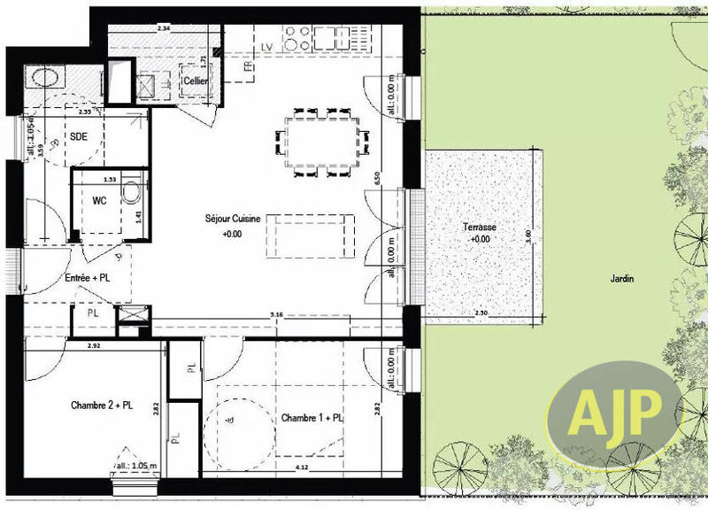 Appartement - 39 m² - 2 pièces