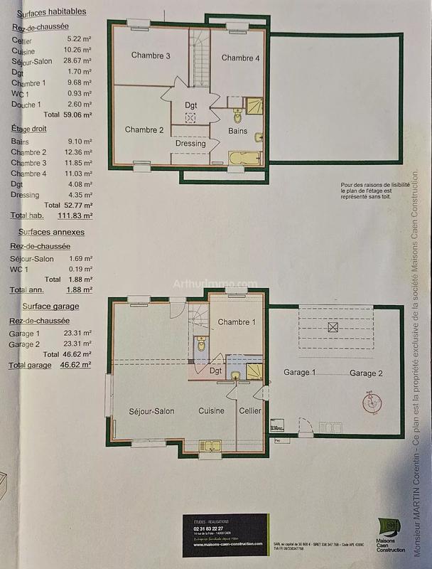 Maison - 112 m² - 6 pièces