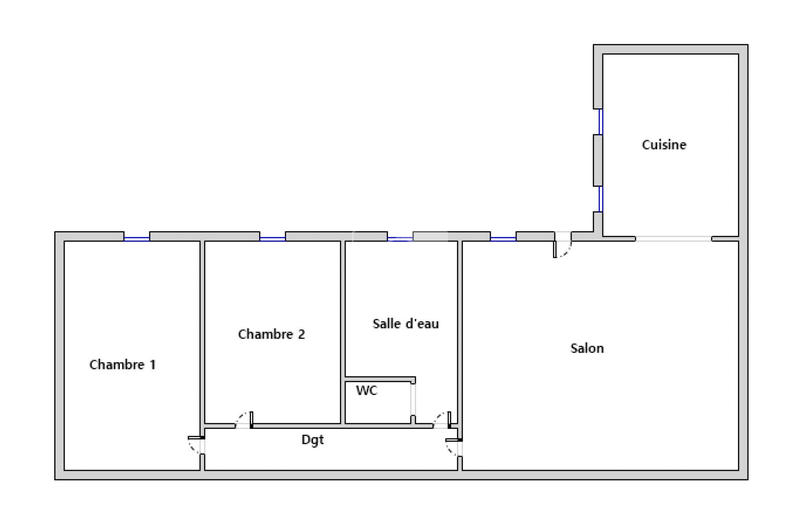 Appartement - 59 m² - 3 pièces