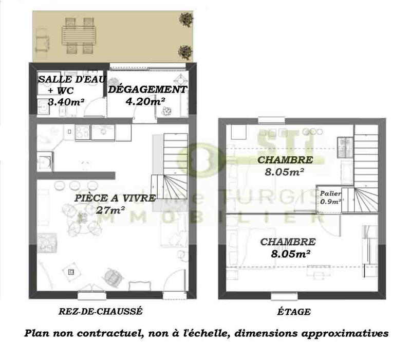 Maison de village - 51 m² - 3 pièces