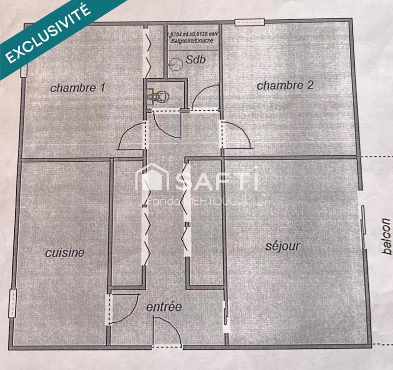 Appartement - 70 m² - 3 pièces