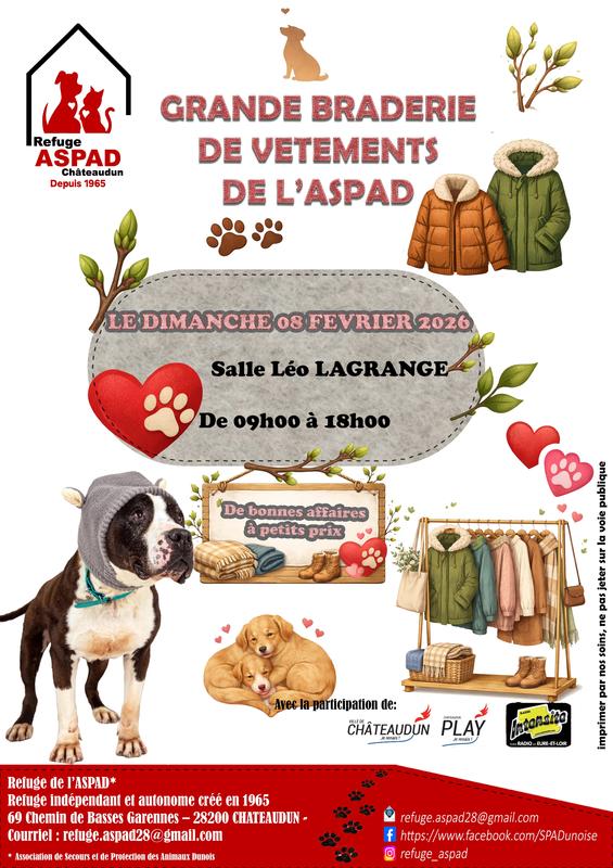Grande braderie de vêtements de l'Aspad