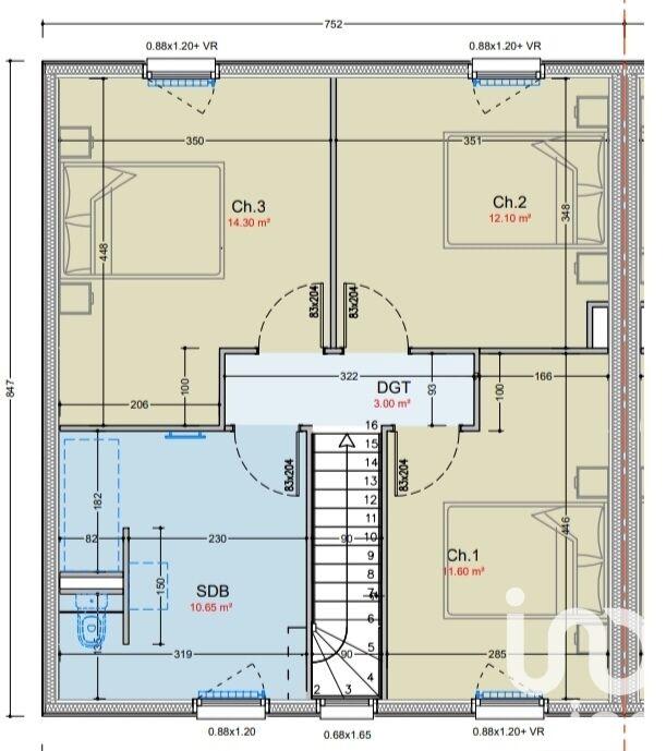 Maison - 90 m² - 4 pièces