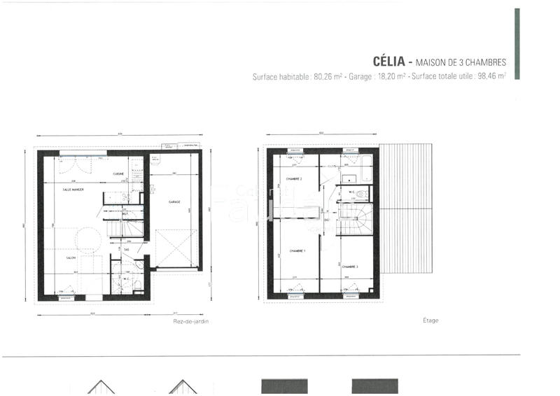 Maison - 80 m² - 4 pièces