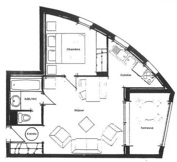 Appartement - 35 m² - 2 pièces