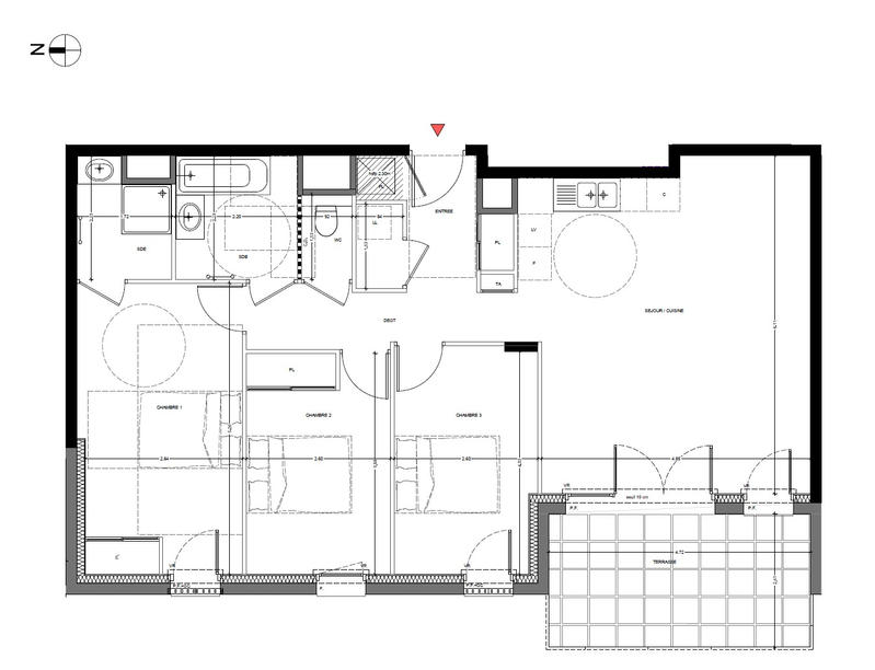 Appartement - 86 m² - 4 pièces