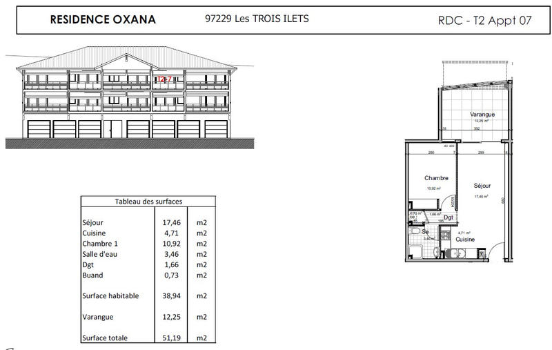 Appartement - 39 m² - 2 pièces