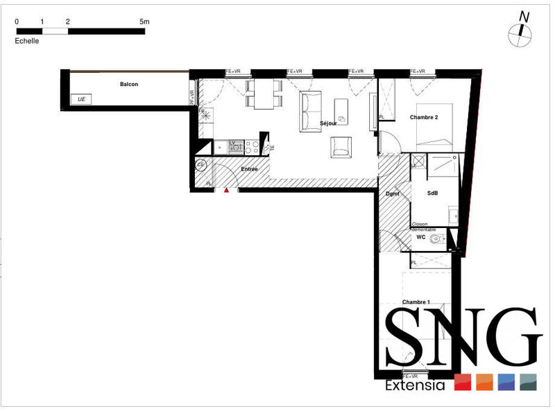 Appartement - 63 m² - 3 pièces