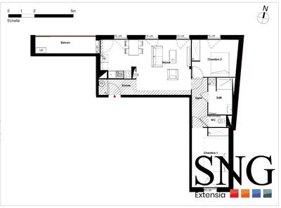 Appartement - 63 m² - 3 pièces
