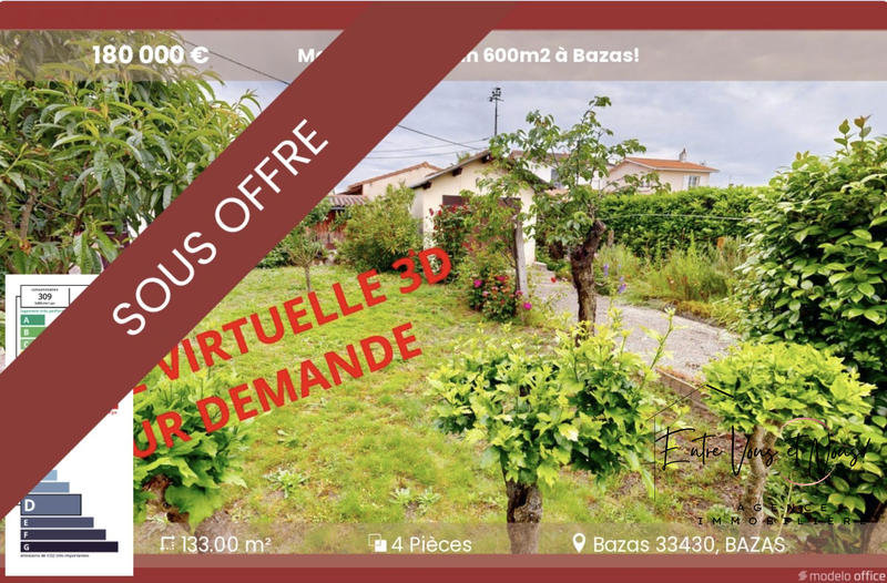 Maison traditionnelle - 133 m² - 4 pièces