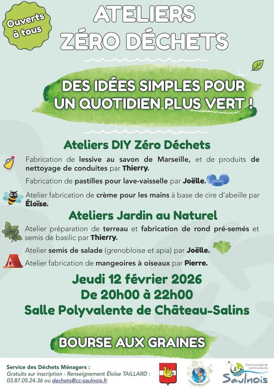 Ateliers Zéro Déchets : des idées simples pour un quotidien plus vert
