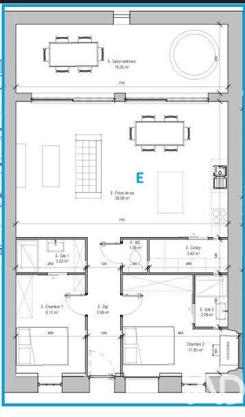 Maison - 95 m² - 3 pièces