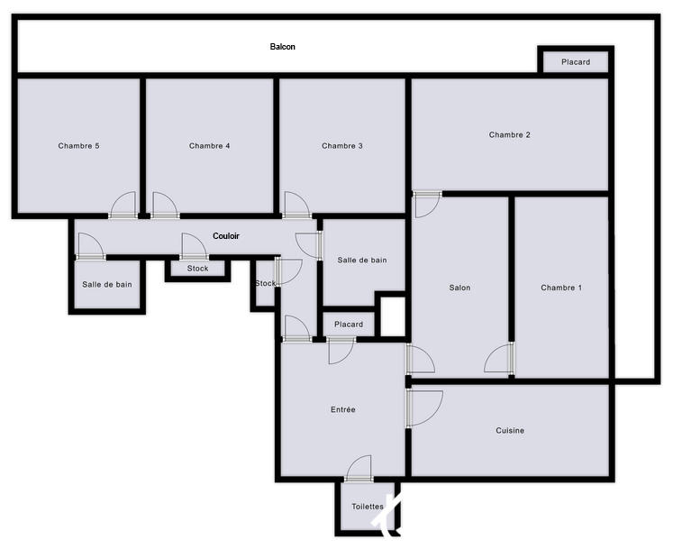 Chambre - 11 m² - 1 pièce