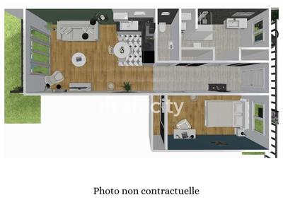 Appartement - 55 m² - 2 pièces