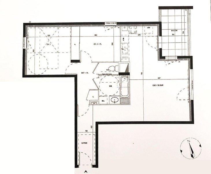 Appartement - 69 m² - 3 pièces