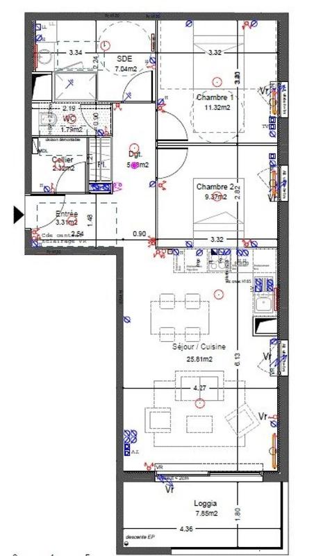 Appartement - 66 m² - 3 pièces