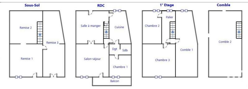 Maison de village - 165 m² - 5 pièces