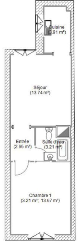 Appartement - 37 m² - 2 pièces