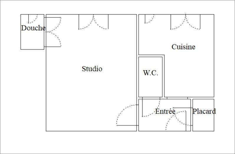 Studio - 23 m² - 1 pièce