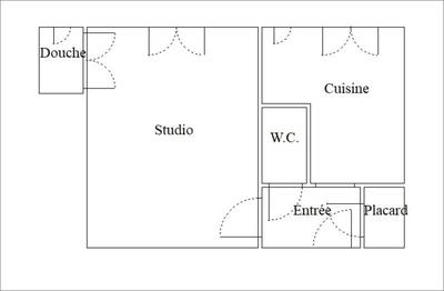 Studio - 23 m² - 1 pièce