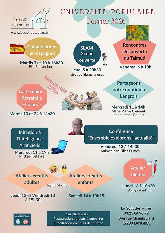 Ateliers créatifs adultes