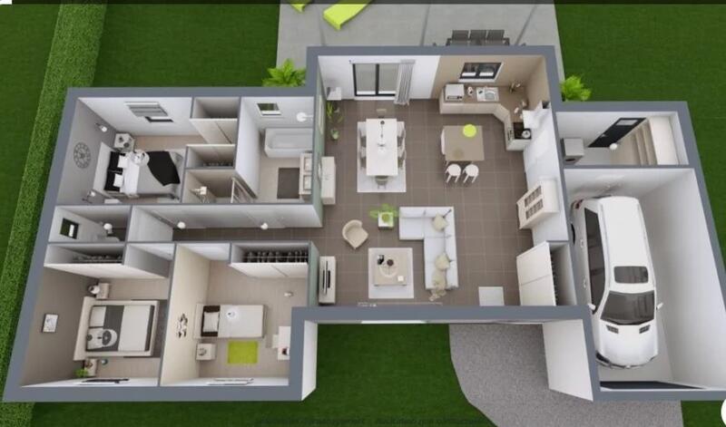 Appartement - 90 m² - 5 pièces