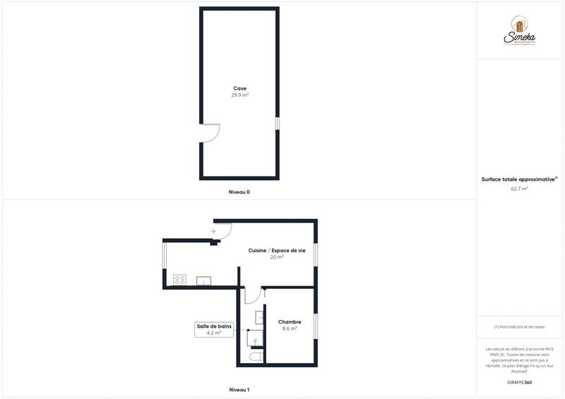 Appartement - 35 m² - 2 pièces