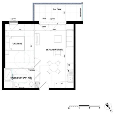 Appartement - 41 m² - 2 pièces