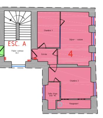 Appartement - 51 m² - 2 pièces