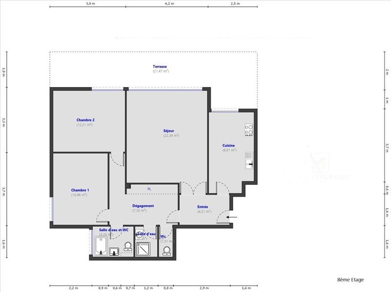 Appartement - 71 m² - 3 pièces