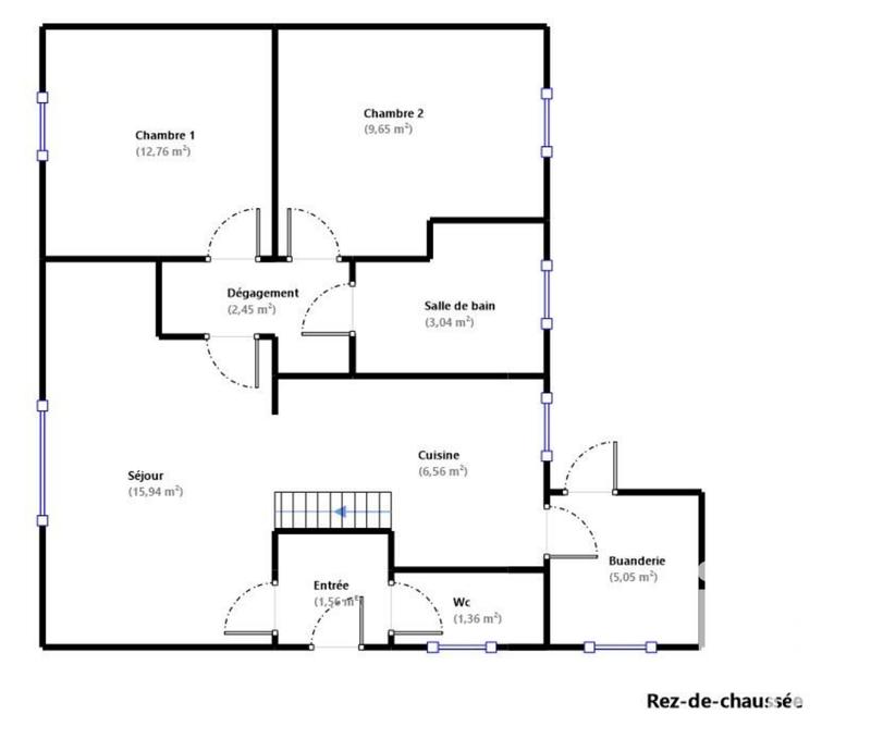Maison - 59 m² - 3 pièces