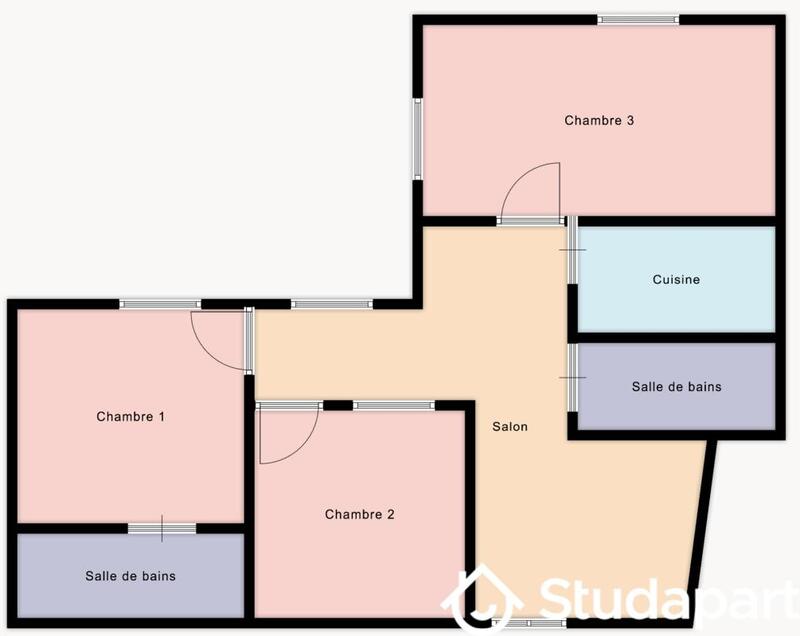 Chambre - 18 m² - 1 pièce