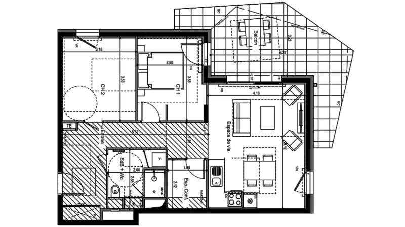 Appartement - 67 m² - 3 pièces