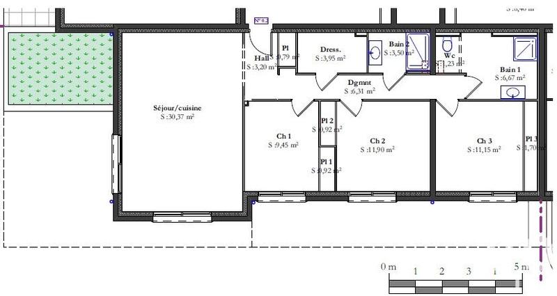 Appartement - 92 m² - 4 pièces