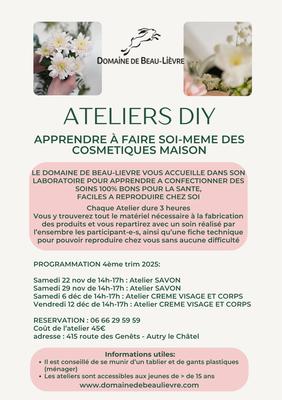 Ateliers Diy : apprendre à fabriquer ses cosmétiques maison