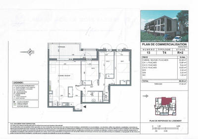 Appartement - 80 m² - 4 pièces