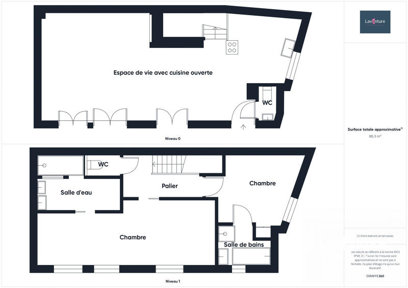 Appartement - 88 m² - 4 pièces
