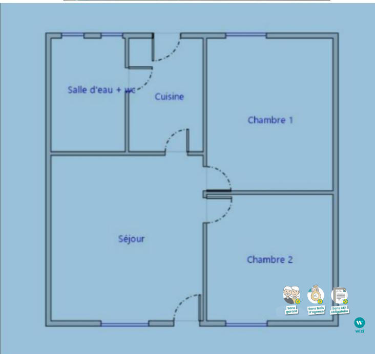 Pavillon - 46 m² - 3 pièces